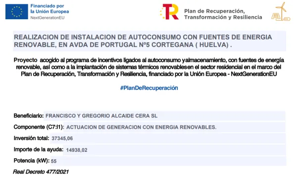 Proyecto financiado por la Unión Europea – NextGenerationEU (Plan de Recuperación, Transformación y Resiliencia)